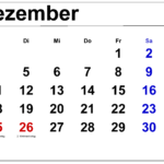 Kalender 2023 Dezember PDF