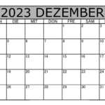 Kalender Dezember 2023 zum Ausdrucken