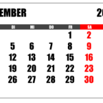 Leer kalender dezember 2023 excel