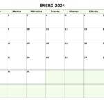 Calendario Enero 2024 Chile PDF