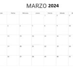 Calendario Marzo 2024