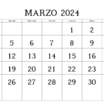 Calendario Marzo 2024 Chile PDF