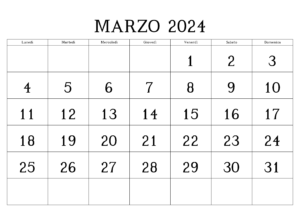 Calendario Marzo 2024 Chile PDF