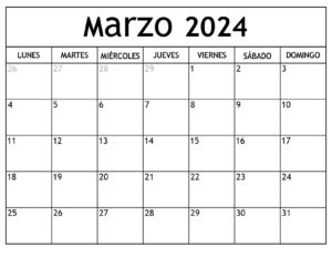 Calendario Marzo 2024 Con Festivos