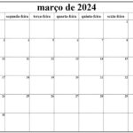 Calendário Mes De Março 2024 Para Imprimir