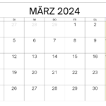 Kalender März 2024 PDF